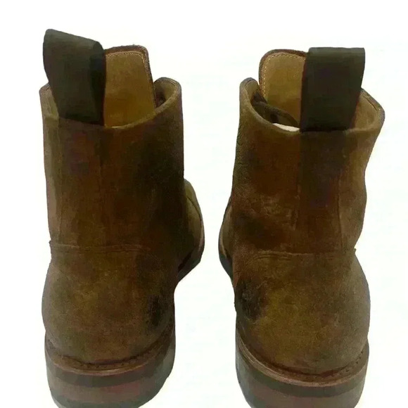 Taft Dragon Men's Rustic Brown Leather Cap Toe Lace Up Ankle Boots  size 8/ 41 - Picture 11 of 16